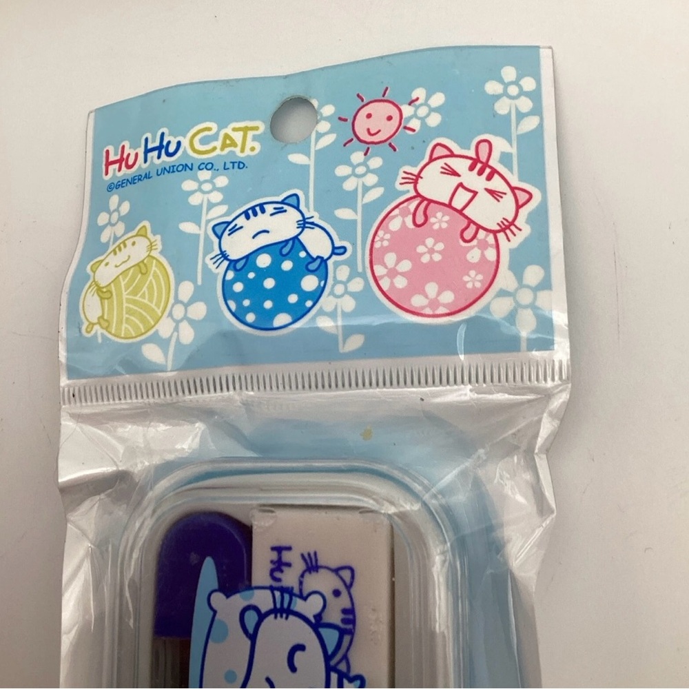 Huhu Cat Universal Compass Set Blue Best Wishes For you Geometry Set - Picture 2 of 7